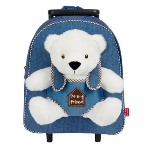 Σχολική Τσάντα με Ρόδες Perletti Perry 38 x 28 x 11 cm Πολική αρκούδα