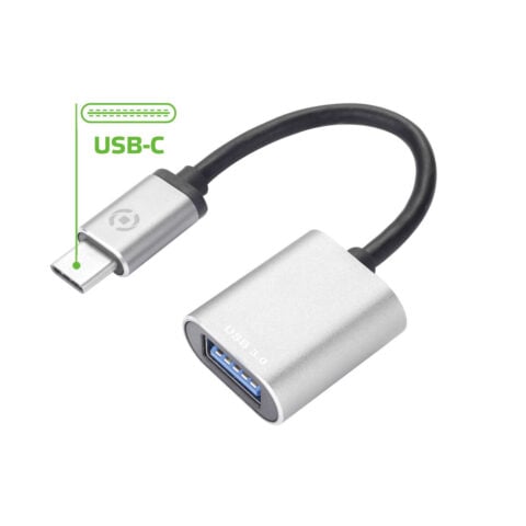 Καλώδιο USB A σε USB C Celly PROUSBCUSBDS Ασημί