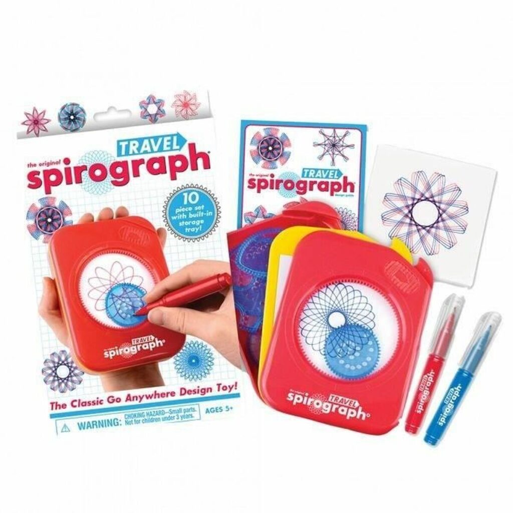 Σετ Ζωγραφικής Spirograph Silverlit travel Πολύχρωμο 10 Τεμάχια