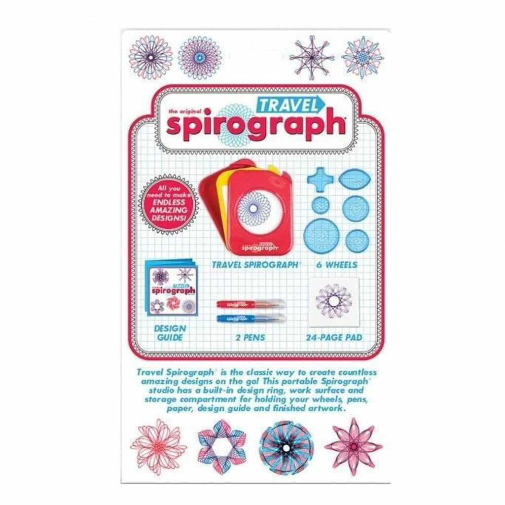 Σετ Ζωγραφικής Spirograph Silverlit travel Πολύχρωμο 10 Τεμάχια