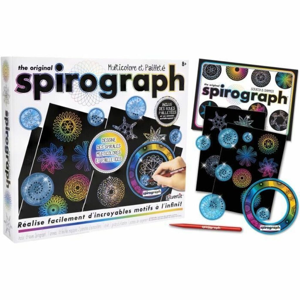 Σετ Ζωγραφικής Spirograph Silverlit Μαύρο