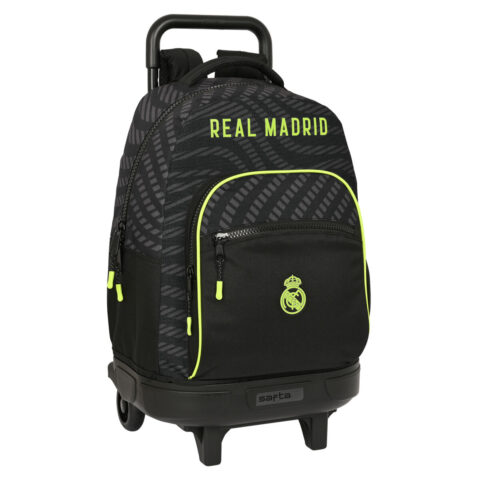 Σχολική Τσάντα με Ρόδες Real Madrid C.F. Μαύρο (33 x 45 x 22 cm)
