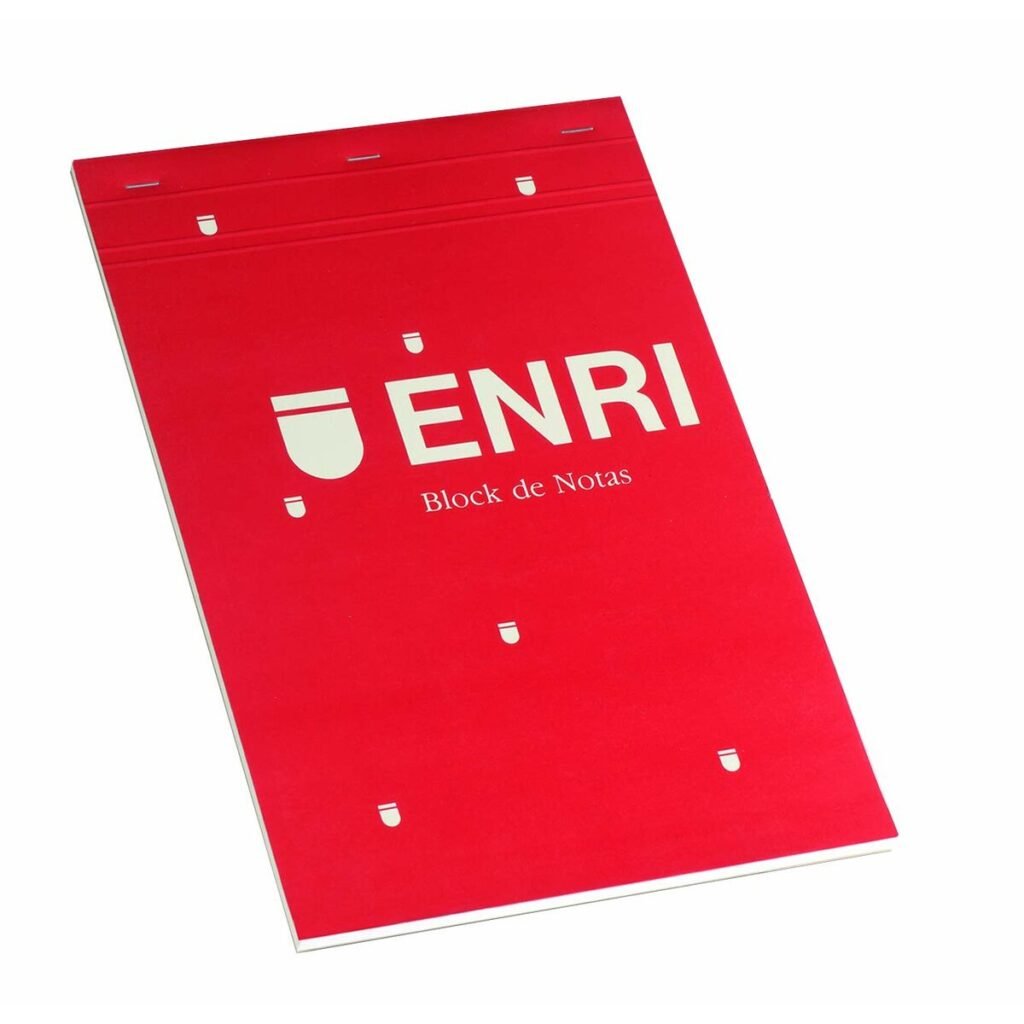 σημειωματάριο ENRI Κόκκινο A4 80 Φύλλα 4 mm (5 Μονάδες)