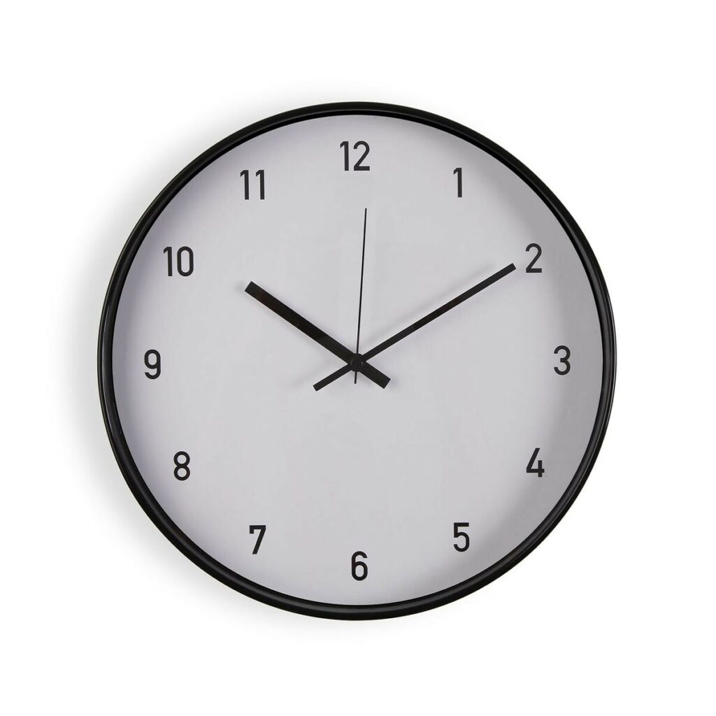 Ρολόι Τοίχου Versa Λευκό Κρυστάλλινο Πλαστική ύλη 4 x 30 x 30 cm