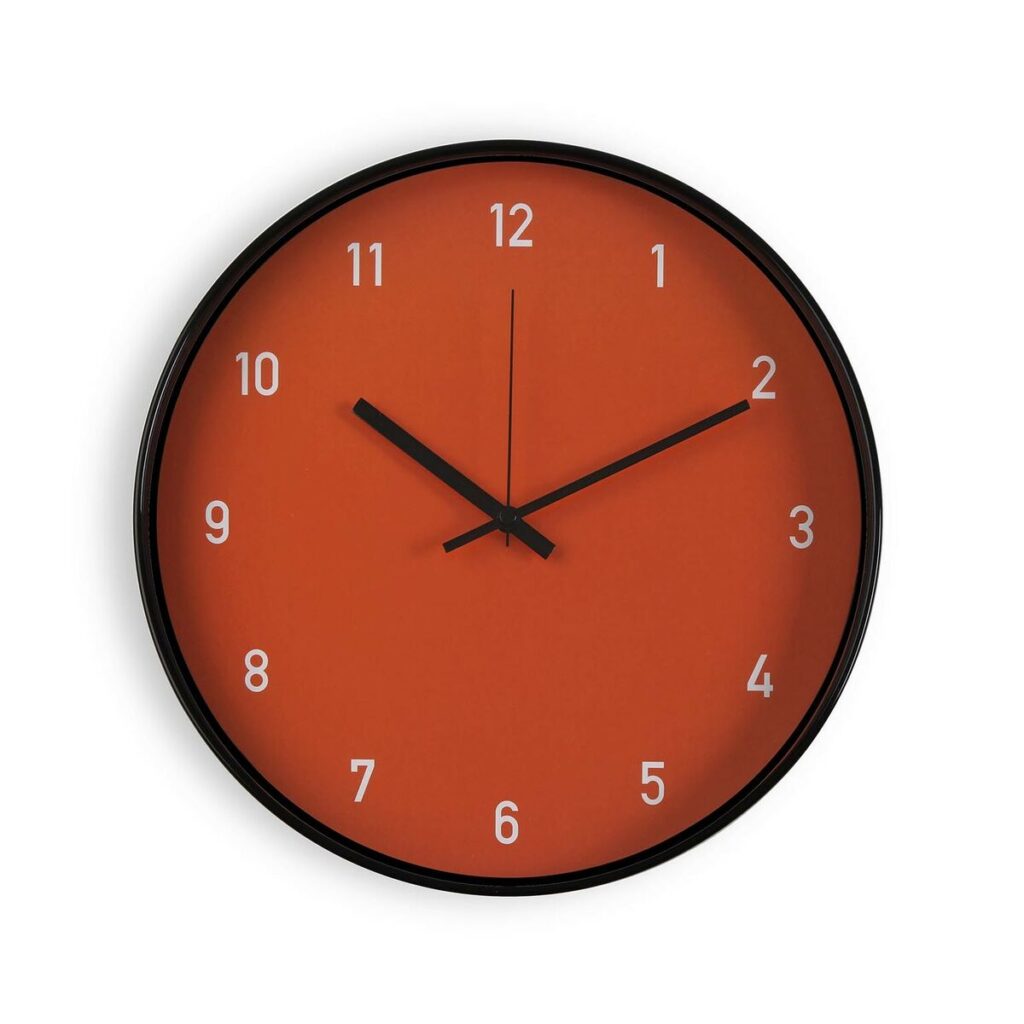 Ρολόι Τοίχου Versa τερακότα Κρυστάλλινο Πλαστική ύλη 4 x 30 x 30 cm