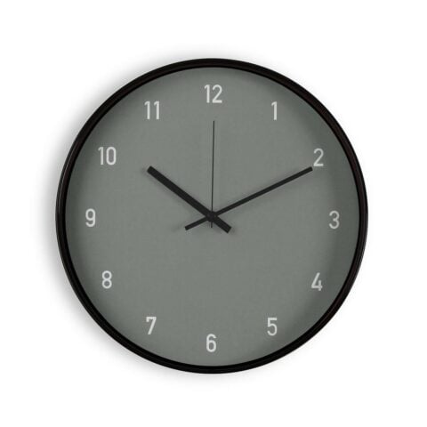 Ρολόι Τοίχου Versa Γκρι Κρυστάλλινο Πλαστική ύλη 4 x 30 x 30 cm