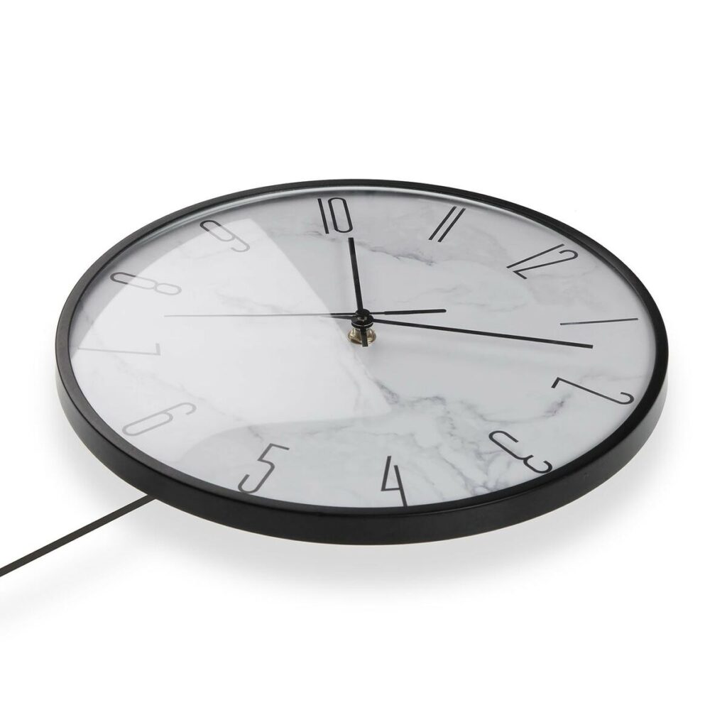 Ρολόι Τοίχου Versa Εκκρεμές Μέταλλο Κρυστάλλινο Ξύλο MDF 4
