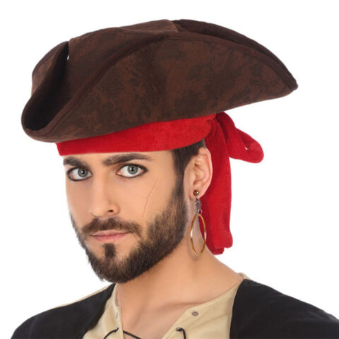 Καπέλο Πειρατής Καφέ Κόκκινο