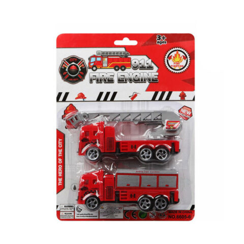 Πυροσβεστικό όχημα Τριβής Κόκκινο Πολύχρωμο 26 x 19 cm