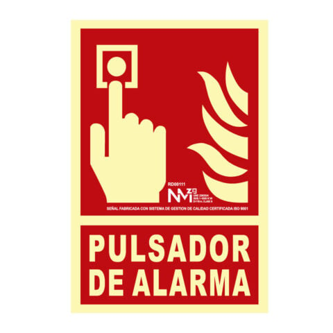 Ταμπέλα Normaluz Pulsador de alarma PVC (21 x 30 cm)