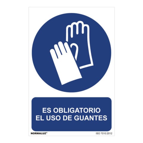Ταμπέλα Normaluz Es obligatorio el uso de guantes PVC (30 x 40 cm)