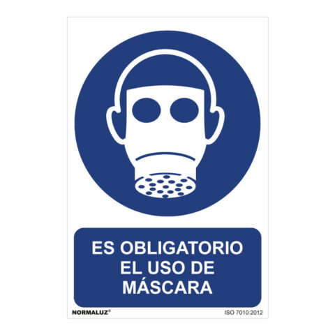 Ταμπέλα Normaluz Es obligatorio el uso de máscara PVC