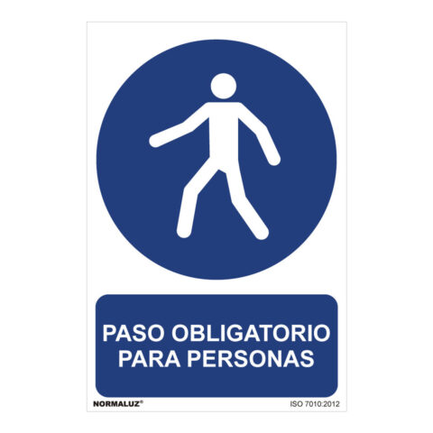 Ταμπέλα Normaluz Paso obligatorio para personas PVC (30 x 40 cm)