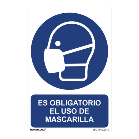 Ταμπέλα Normaluz Es obligatorio el uso de mascarilla PVC (30 x 40 cm)