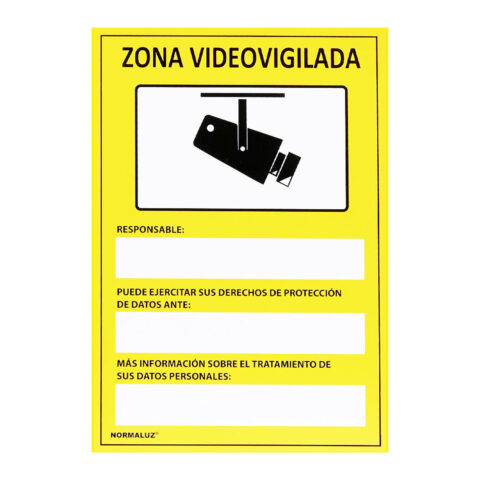 Ταμπέλα Normaluz Zona videovigilada PVC (15 x 20 cm)