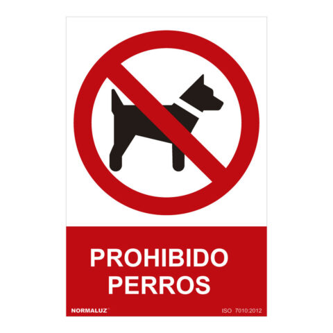 Ταμπέλα Normaluz Prohibido perros PVC (30 x 40 cm)
