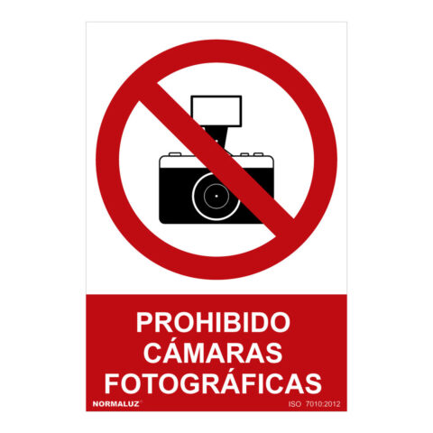 Ταμπέλα Normaluz Prohibido cámaras fotográficas PVC (30 x 40 cm)
