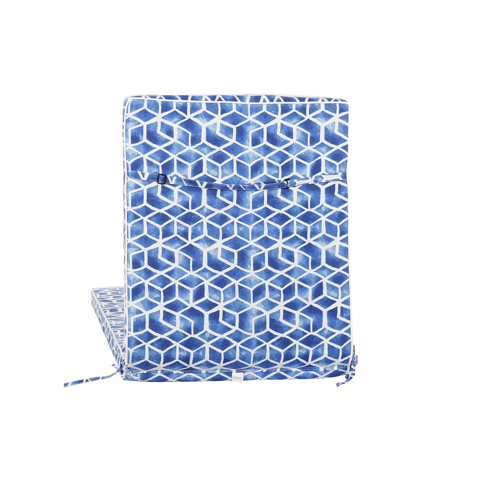 Μαξιλάρι DKD Home Decor Μπλε Λευκό Ορθογώνιο Γεωμετρική 190 x 60 x 5 cm (190 x 60 x 5 cm)