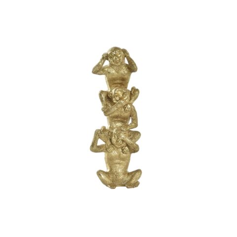 Διακοσμητική Φιγούρα DKD Home Decor Χρυσό Μαϊμούδες 9 x 7 x 25 cm