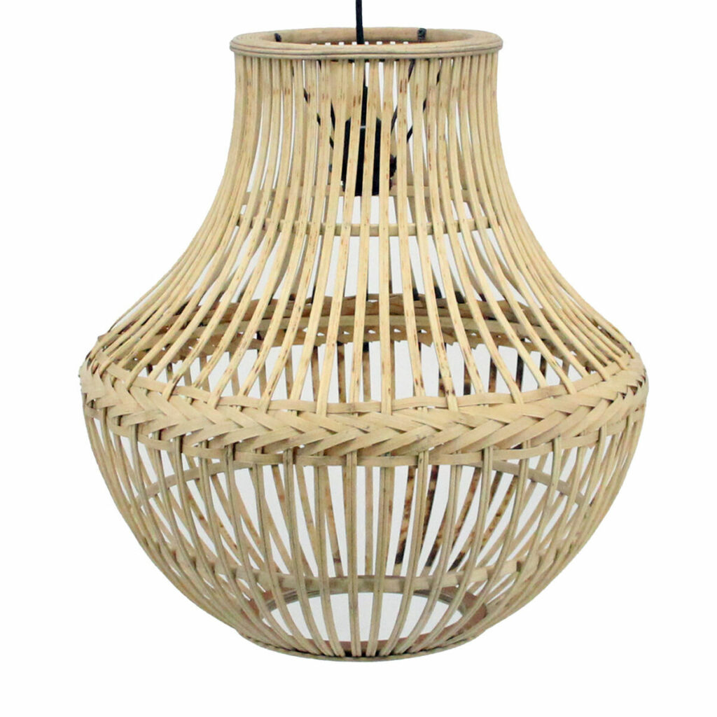 Φωτιστικό Οροφής DKD Home Decor Ανοιχτό καφέ ρατάν 50 W (45 x 45 x 48 cm)