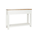 Βοηθητικό Τραπέζι DKD Home Decor Λευκό Καφέ ξύλο ακακίας Ξύλο από Μάνγκο 110 x 30 x 80 cm