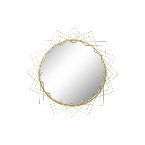 Τοίχο καθρέφτη Home ESPRIT Χρυσό Μέταλλο Κρυστάλλινο 80 x 2