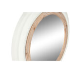 Τοίχο καθρέφτη Home ESPRIT Λευκό Καφέ Φυσικό Έλατο Μεσογείακός 65 x 6 x 65 cm
