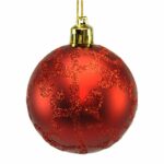 Χριστουγεννιάτικες μπάλες Κόκκινο Πλαστική ύλη 6 x 6 x 6 cm (12 Μονάδες)