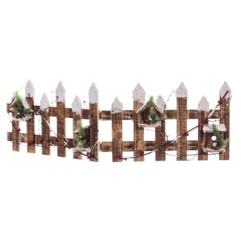 Χριστουγεννιάτικο Στολίδι Πολύχρωμο Φυσικό Ξύλο Πλαστική ύλη Φράχτη 98 x 30 x 1