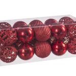 Χριστουγεννιάτικες μπάλες Κόκκινο Πλαστική ύλη Μορφές 5 x 5 x 5 cm (20 Μονάδες)