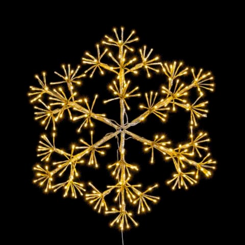 Χριστουγεννιάτικο Στολίδι LED Χρυσό 6 W Νιφάδες χιονιού