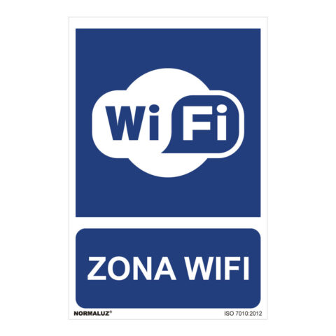 Ταμπέλα Normaluz Zona wifi PVC (30 x 40 cm)