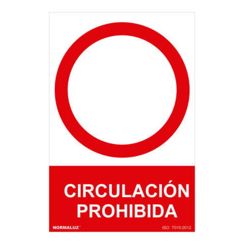 Ταμπέλα Normaluz Circulación prohibida PVC 30 x 40 cm