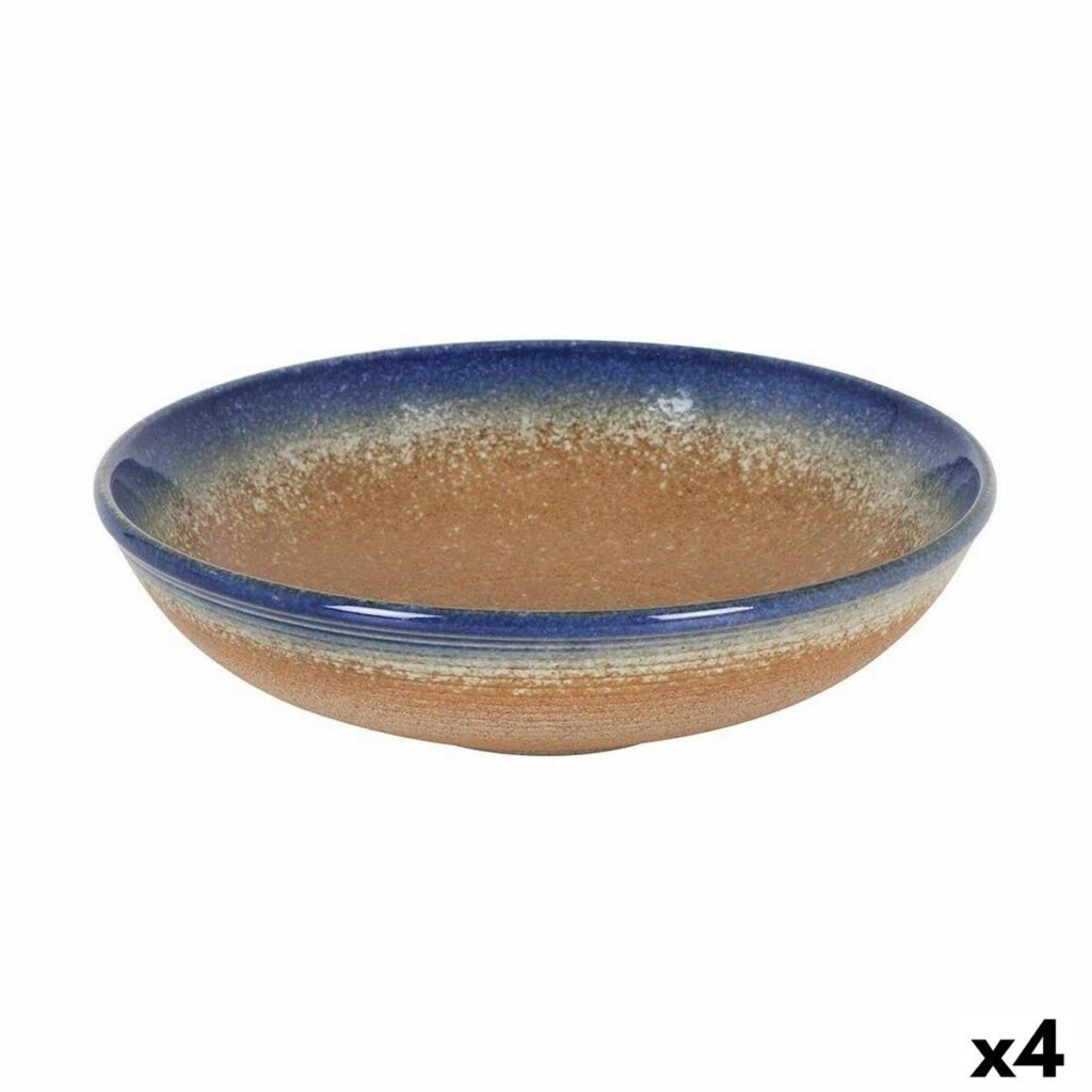 Βαθύ Πιάτο Inde STONEWARE CARIBIAN 19 x 5 cm (4 Μονάδες)