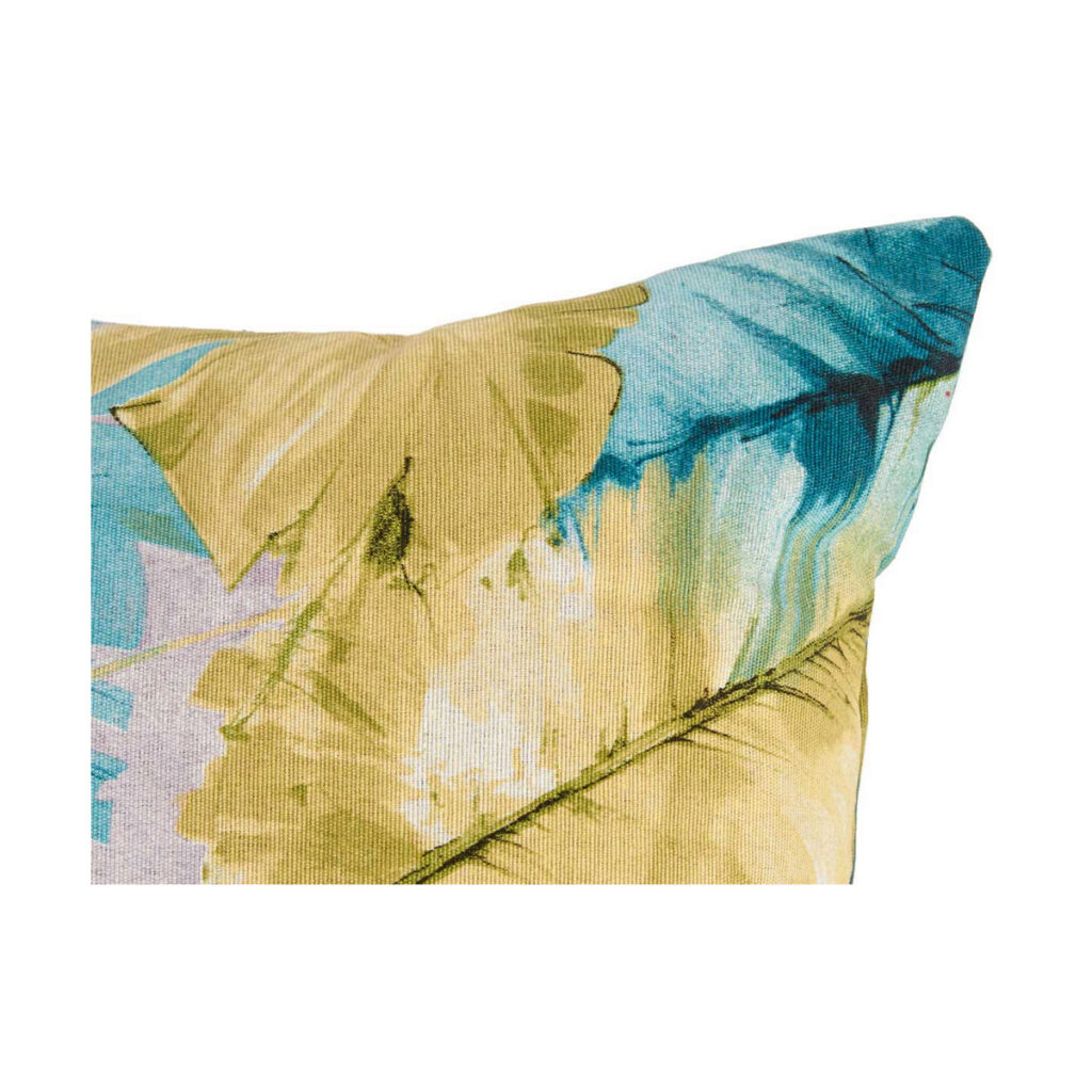 Μαξιλάρι Τυρκουάζ x2 Φύλλο φυτού (45 x 12 x 45 cm)