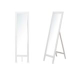 Μόνιμος καθρέφτης Ξύλο Λευκό Γυαλί 40 x 145 x 40 cm