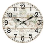 Ρολόι Τοίχου Signes Grimalt Παγκόσμιος Χάρτης Ξύλο MDF 4 x 34 x 34 cm