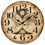 Ρολόι Τοίχου Signes Grimalt Παγκόσμιος Χάρτης Ξύλο MDF 4 x 34 x 34 cm