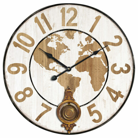 Ρολόι Τοίχου Signes Grimalt Παγκόσμιος Χάρτης Ξύλο MDF 4 x 58 x 58 cm