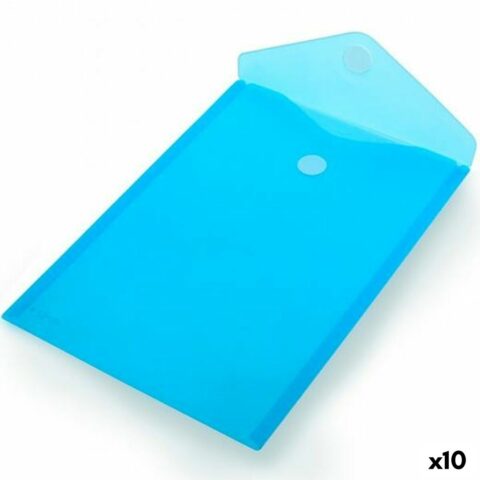 Φάκελος Office Box Classic Σχετικά με Velcro Κάθετο Μπλε Διαφανές A4+ (x10)