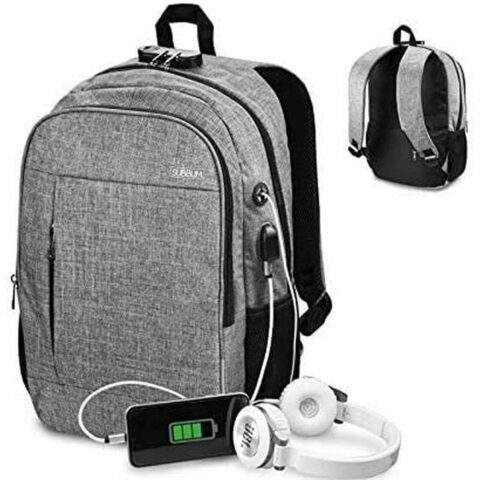 Σακίδιο Πλάτης για Φορητό Υπολογιστή και Ταμπλετ με Éξοδο USB Subblim Mochila para Portátil Urban Lock Backpack 16" Grey