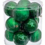 Χριστουγεννιάτικες μπάλες Πράσινο Πλαστική ύλη 8 x 8 x 8 cm (12 Μονάδες)