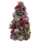 Χριστουγεννιάτικο Στολίδι Κόκκινο Πολύχρωμο Πλαστική ύλη Foam Ανανάδες Χριστουγεννιάτικο δέντρο 18 x 18 x 30 cm