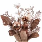 Χριστουγεννιάτικο Στολίδι Χαλκός Πλαστική ύλη Ανανάδες Βάζο Λουλουδιών 15 x 15 x 30 cm