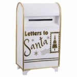 Χριστουγεννιάτικο Στολίδι Λευκό Χρυσό Μέταλλο Γραμματοκιβώτιο 34