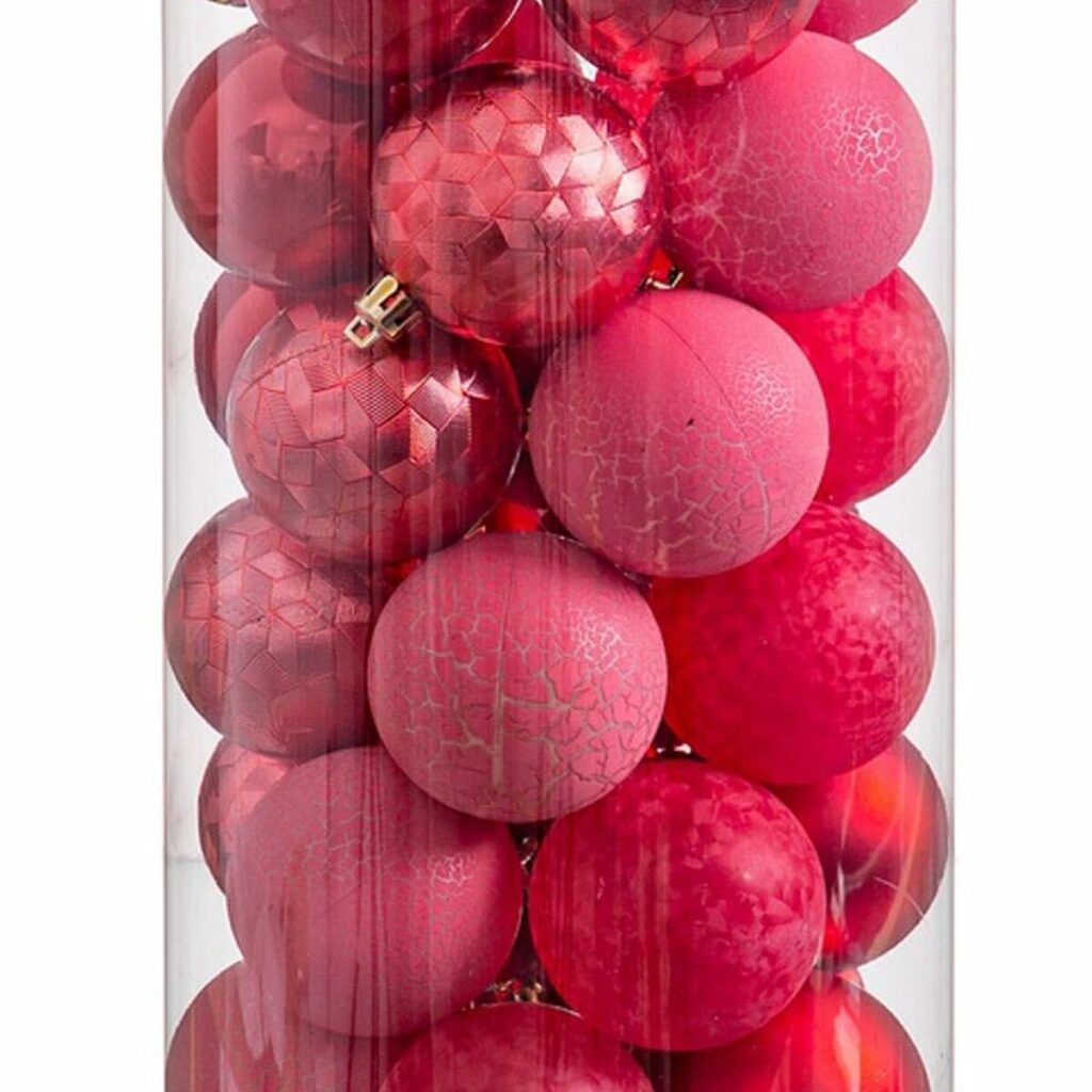 Χριστουγεννιάτικες μπάλες Κόκκινο Πλαστική ύλη 6 x 6 x 6 cm (40 Μονάδες)