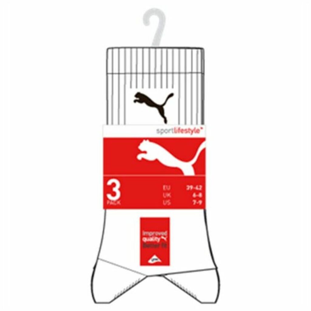 Αθλητικές Κάλτσες Puma SPORT (3 ζευγάρια) Λευκό