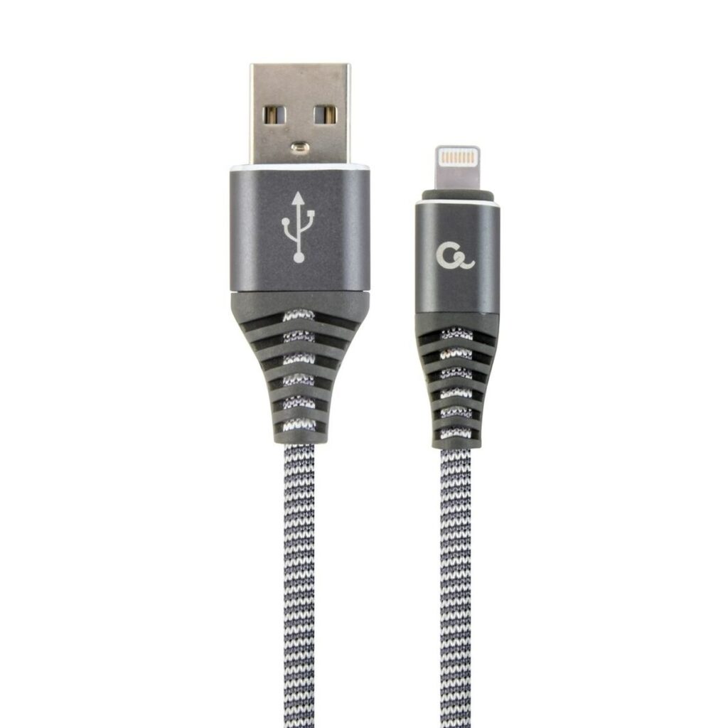 Καλώδιο USB σε Lightning GEMBIRD CC-USB2B-AMLM-2M-WB2 Γκρι Λευκό/Γκρι 2 m