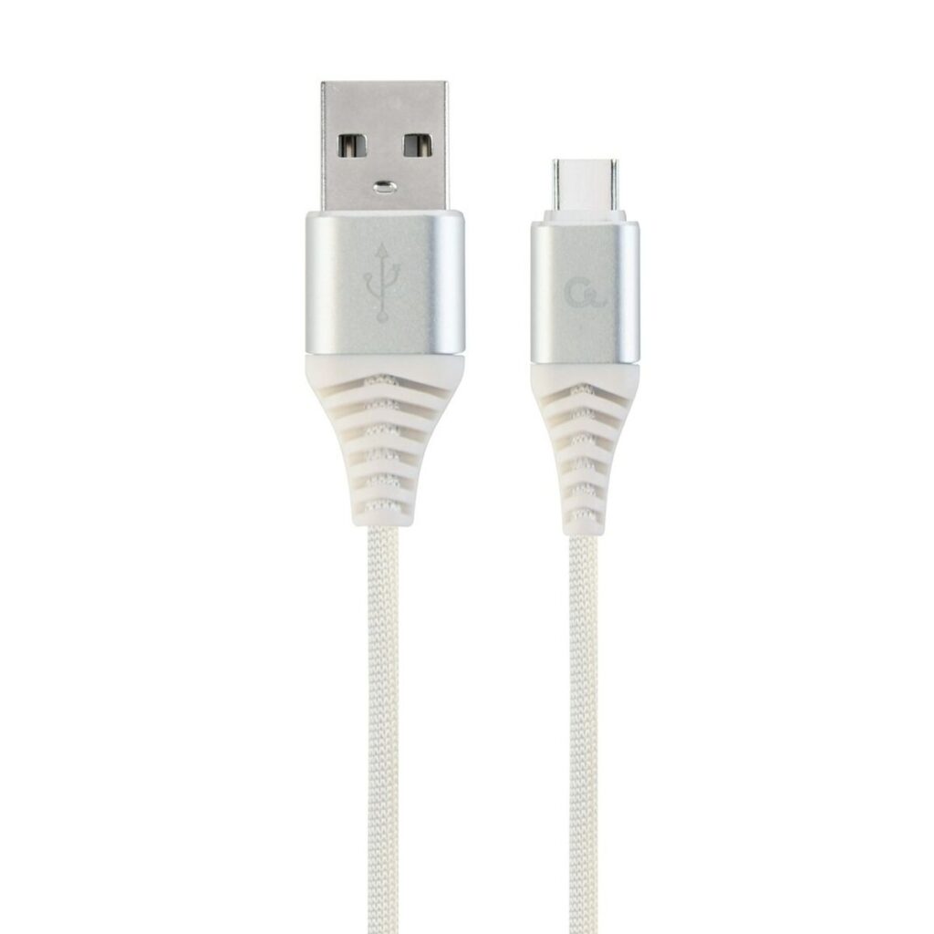 Καλώδιο USB A σε USB C GEMBIRD CC-USB2B-AMCM-2M-BW2 Λευκό Ασημί 2 m