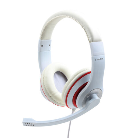 Ακουστικά με Μικρόφωνο GEMBIRD MHS-03-WTRD Λευκό